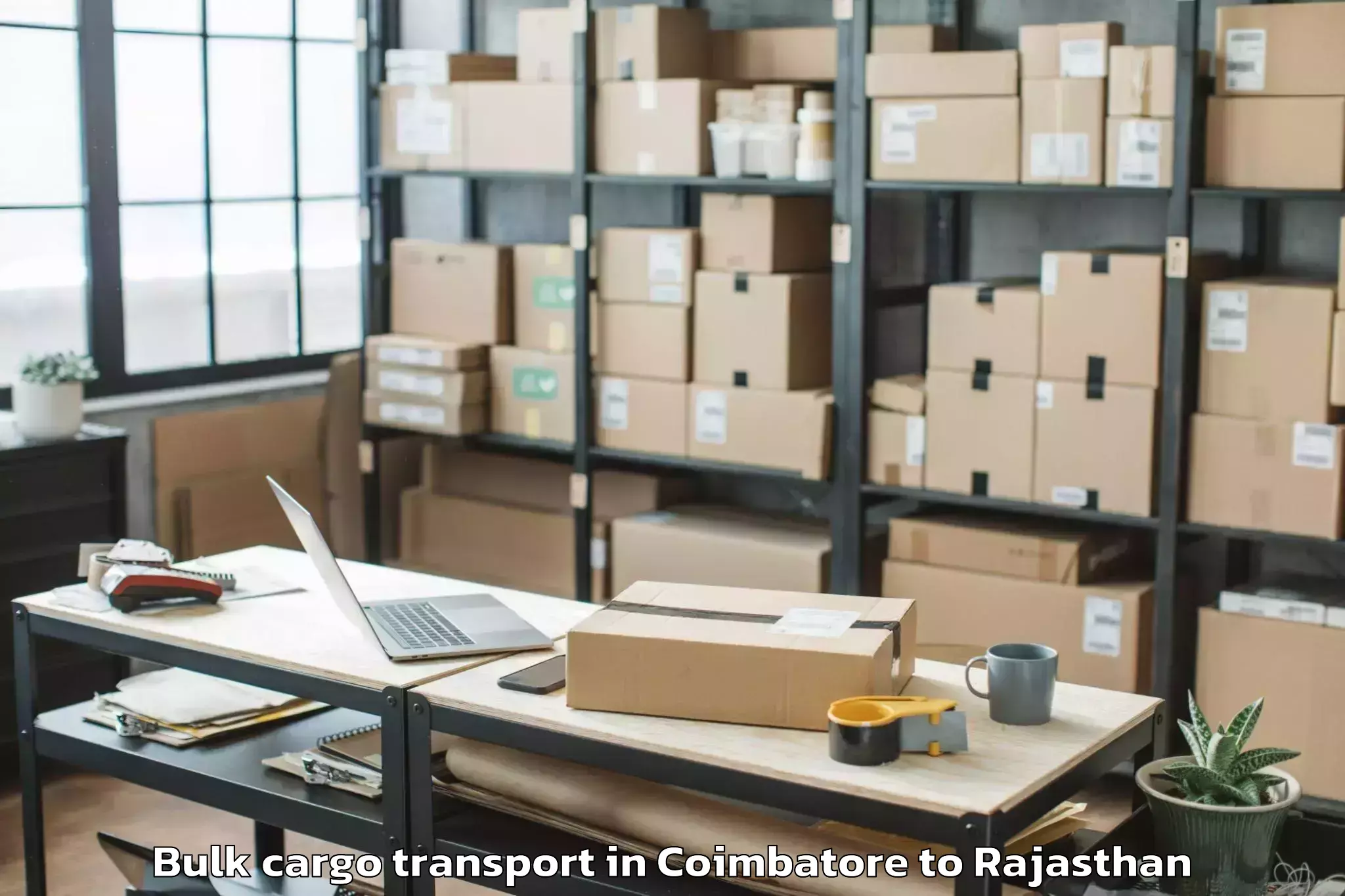 Easy Coimbatore to Bilara Bulk Cargo Transport Booking